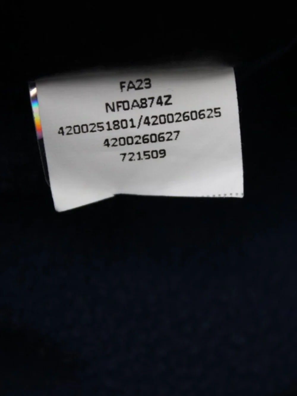 The North Face please see